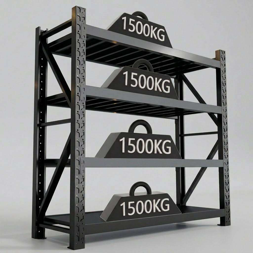 Rayonnage en acier résistant en métal d'étagère de stockage 1500kg/Layer Rayonnage en acier résistant en métal d'étagère de stockage 1500kg/Layer