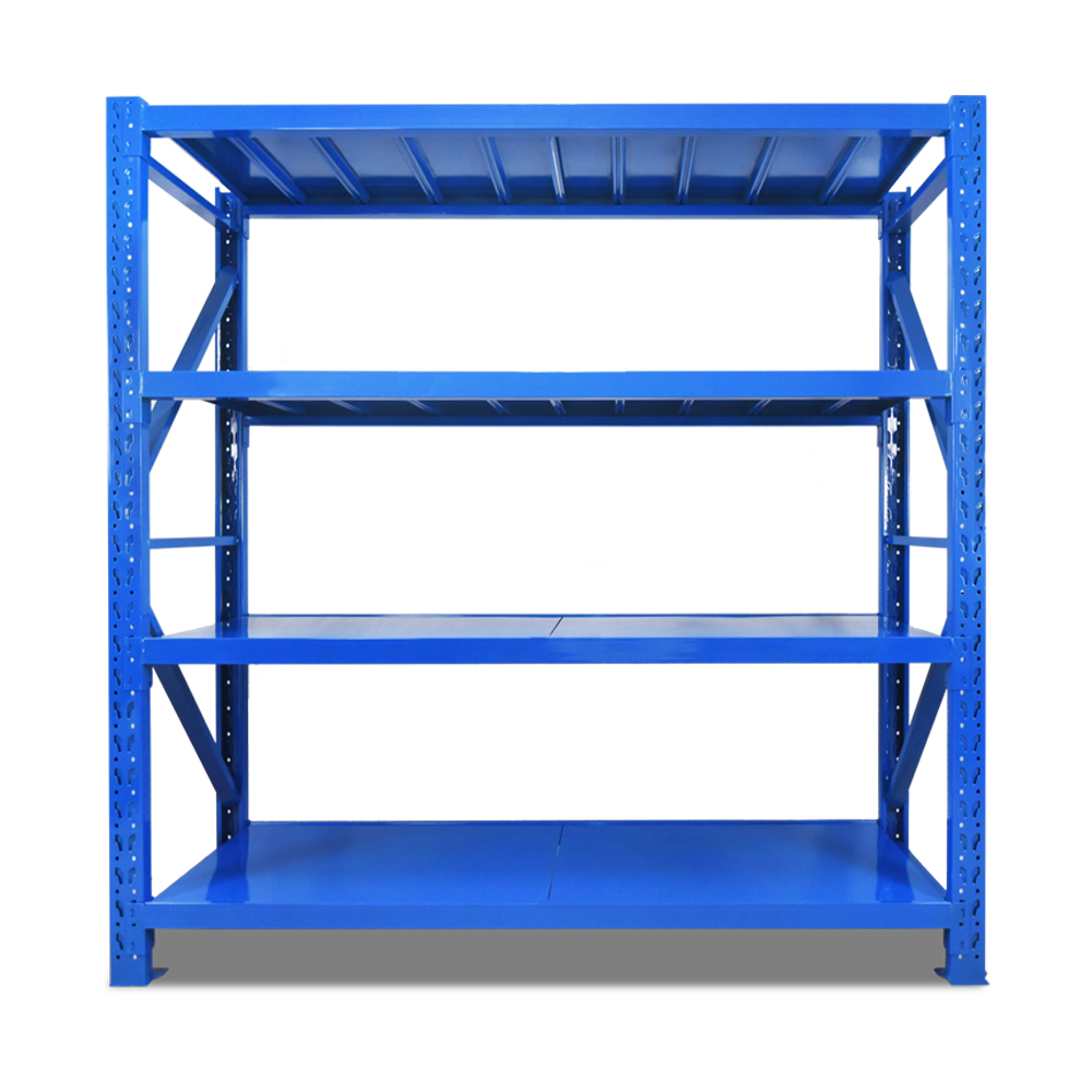 Support de stockage en acier à usage moyen avec protection contre la corrosion pour étagères empilables d'entrepôt d'usine