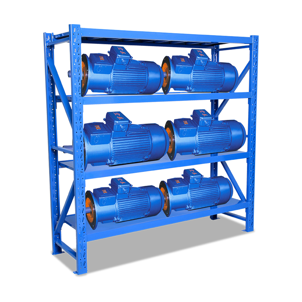 Support de stockage en acier à usage moyen avec protection contre la corrosion pour étagères empilables d'entrepôt d'usine