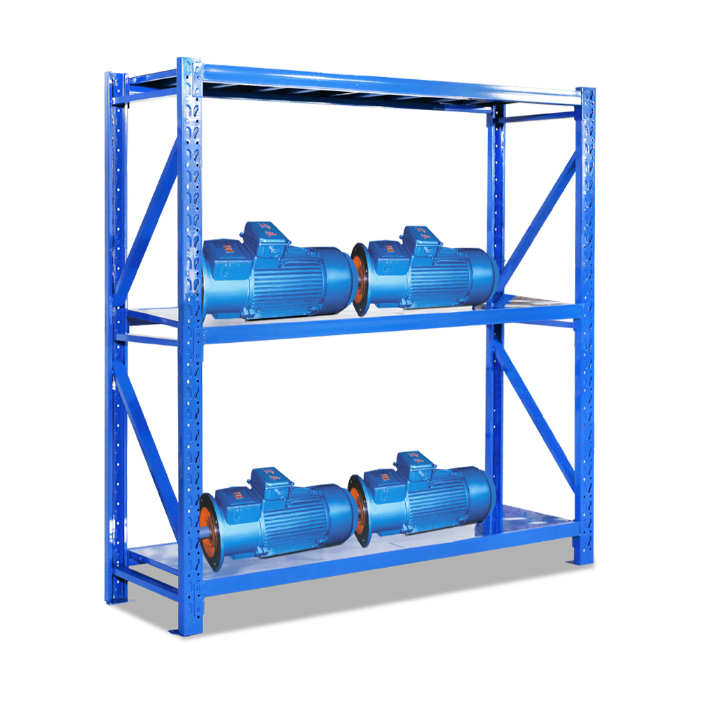Support de stockage en acier à usage moyen avec protection contre la corrosion pour étagères empilables d'entrepôt d'usine