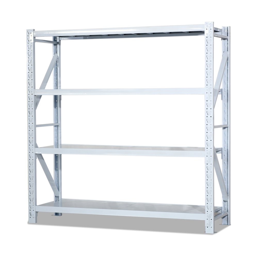 Support de stockage en acier à usage moyen avec protection contre la corrosion pour étagères empilables d'entrepôt d'usine
