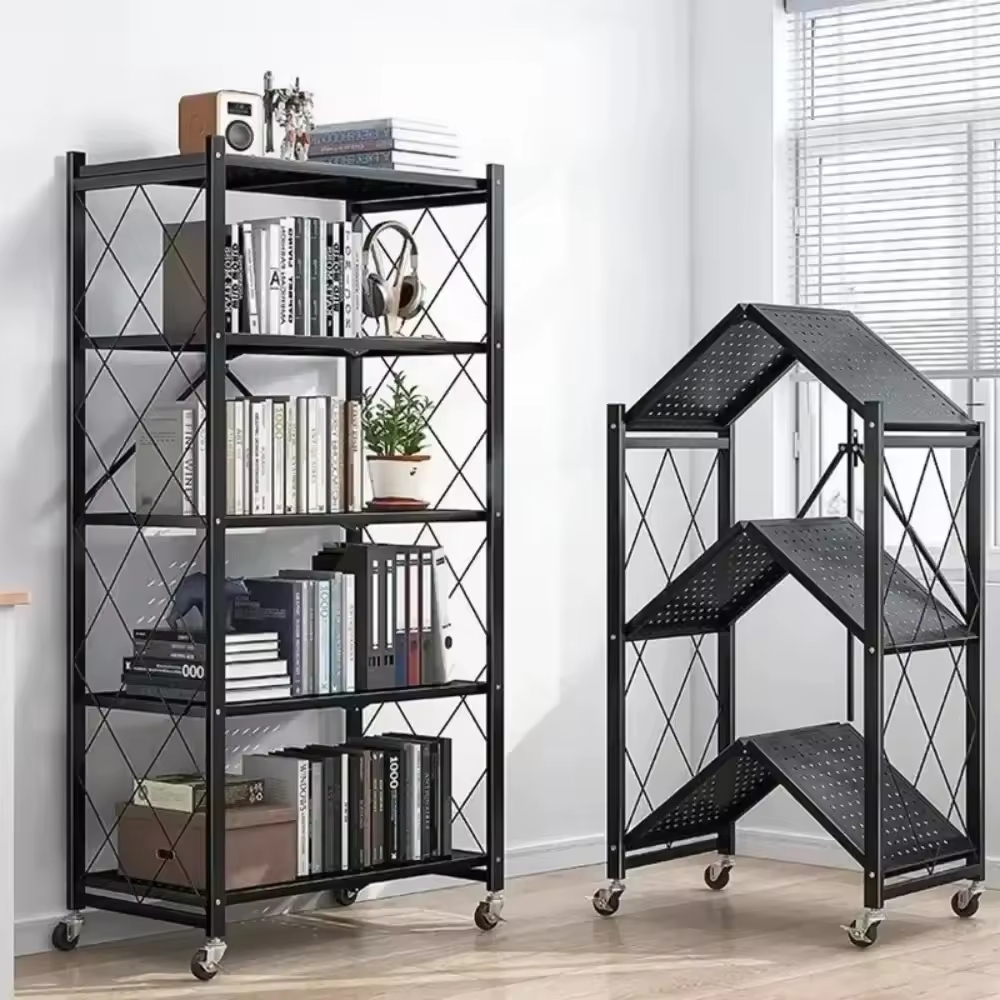 Étagères de rangement pliables à plusieurs niveaux de grande capacité pour la maison