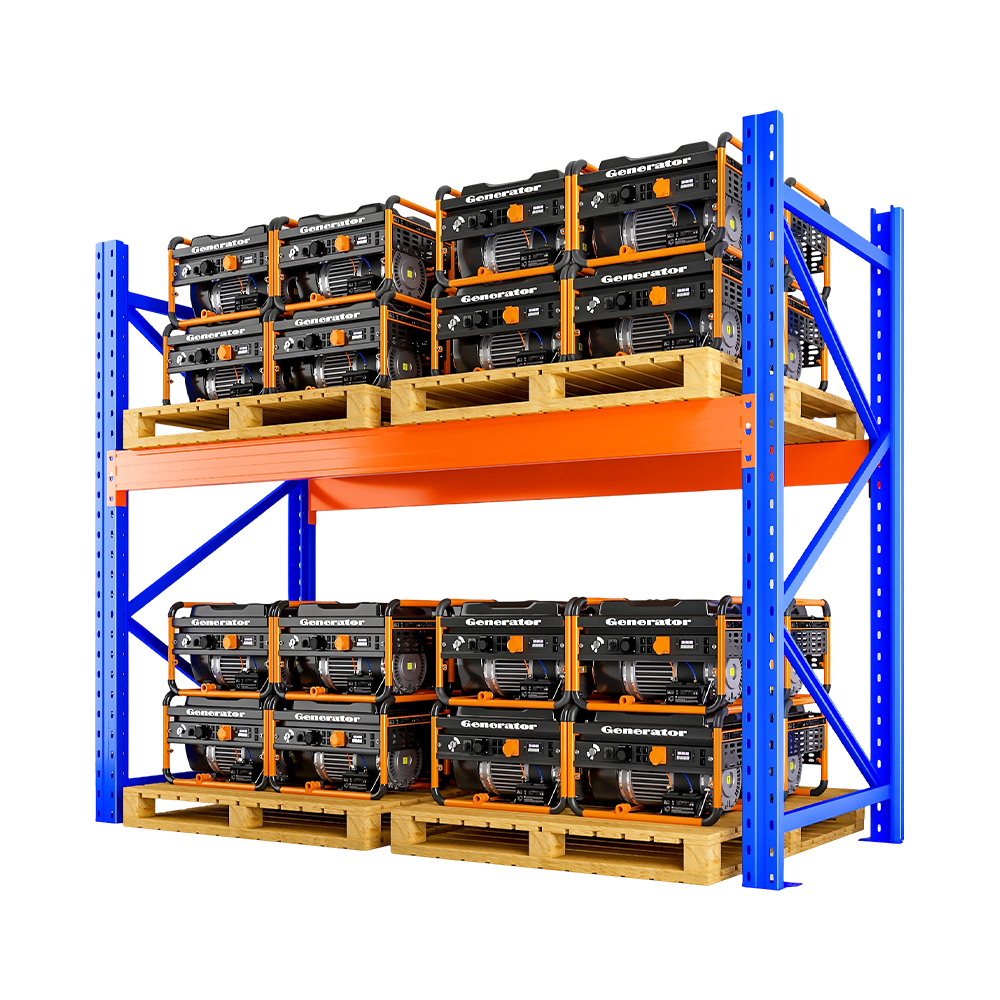 Système de rayonnage à palettes robuste pour l'empilage en entrepôt