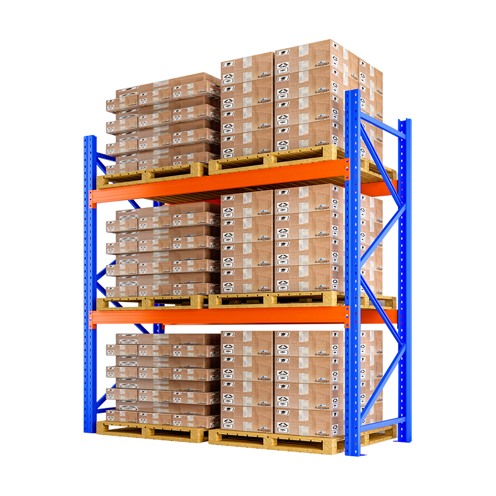 Support d'empilage de systèmes d'étagères de stockage de palettes robustes