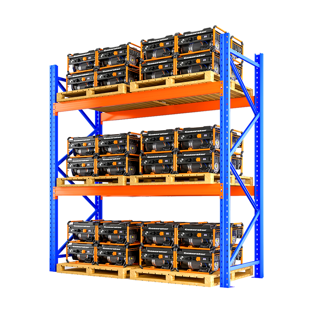 Système de rayonnage à palettes robuste pour l'empilage en entrepôt