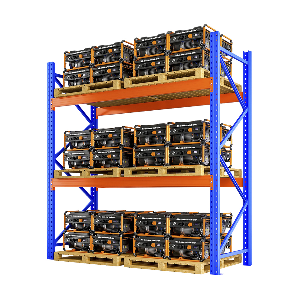 Système de rayonnage à palettes robuste pour l'empilage en entrepôt