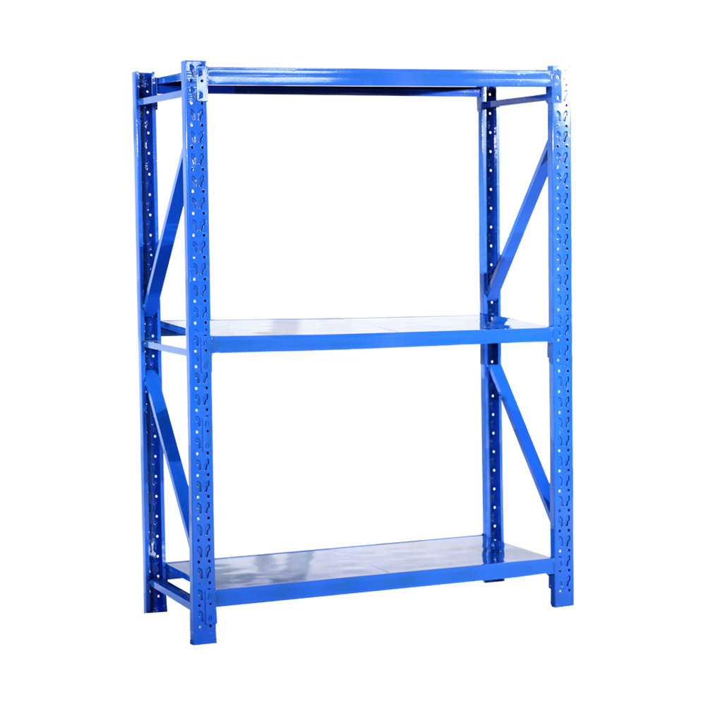 Support de stockage en acier à usage moyen avec protection contre la corrosion pour étagères empilables d'entrepôt d'usine