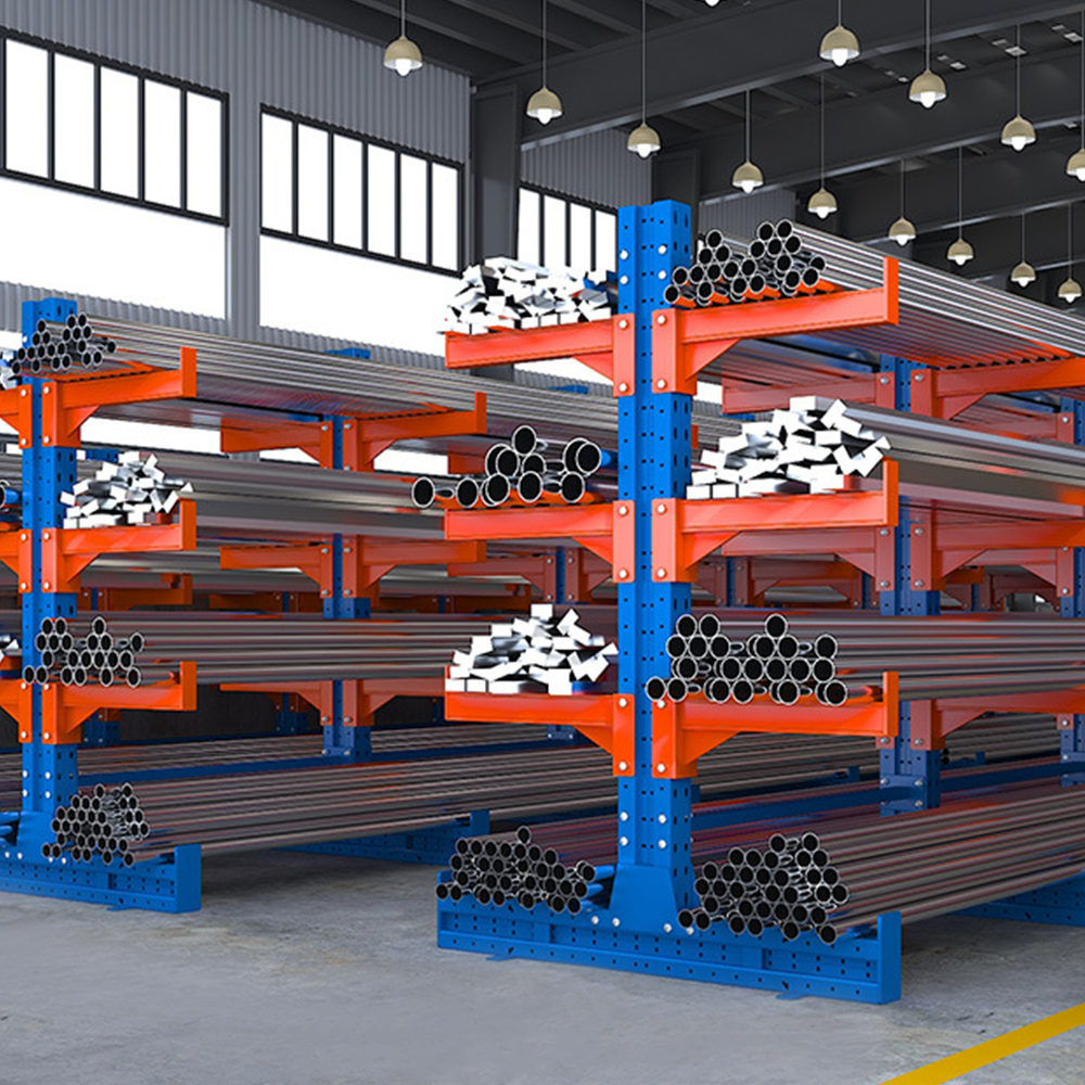Support d'étagère en porte-à-faux de stockage d'entrepôt industriel robuste