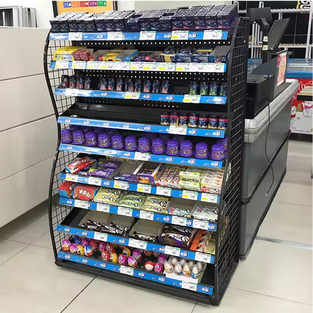 Présentoirs de produits à plusieurs niveaux pour supermarchés