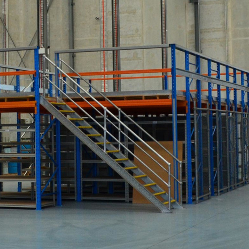 Système de rayonnage au sol mezzanine industriel pour entrepôt